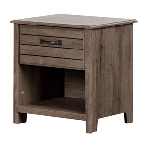 South Shore Furniture Ulysses Fall Oak 1-Drawer Nightstand