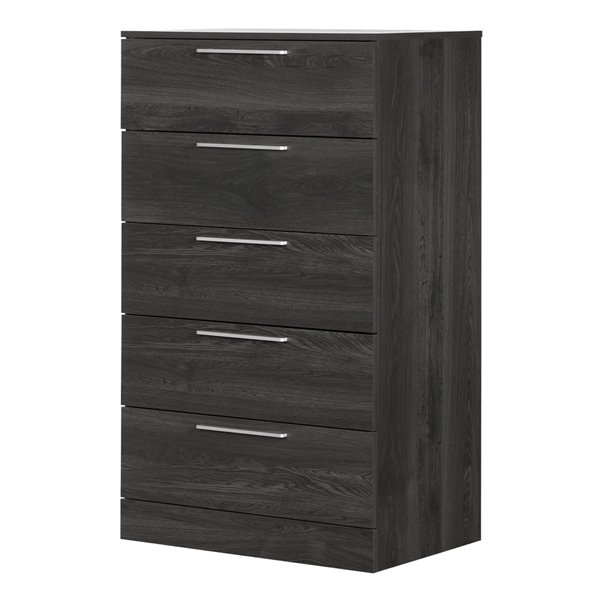 South Shore Furniture Step One Essential Gray Oak 5-Drawer Standard Chest