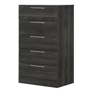 South Shore Furniture Step One Essential Gray Oak 5-Drawer Standard Chest