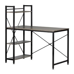 South Shore Furniture Evane 47.5-in Grey/Silver Traditional Laptop Desk