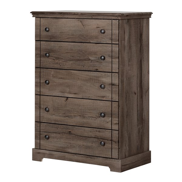 South Shore Furniture Avilla 5-Drawer Standard Chest Fall Oak