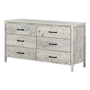 South Shore Furniture Gravity Seaside Pine 6-drawer Double Dresser
