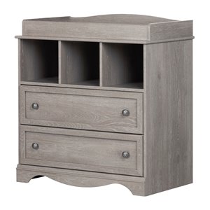South Shore Furniture Savannah Changing Table with Drawers - 33.75-in - Sand Oak