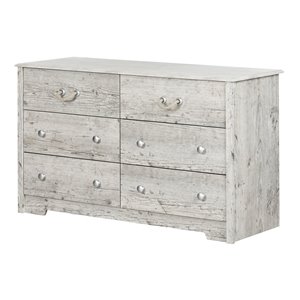 South Shore Furniture Aviron Seaside Pine 6-drawer Double Dresser