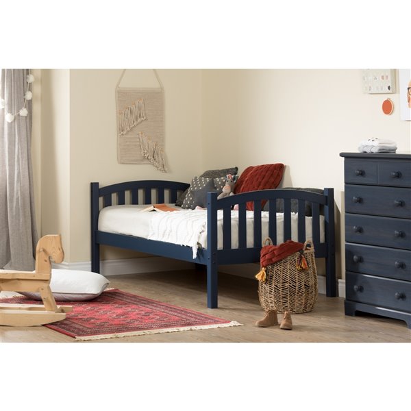 South Shore Furniture Summer Breeze Navy Blue Twin Over Twin Bunk Bed