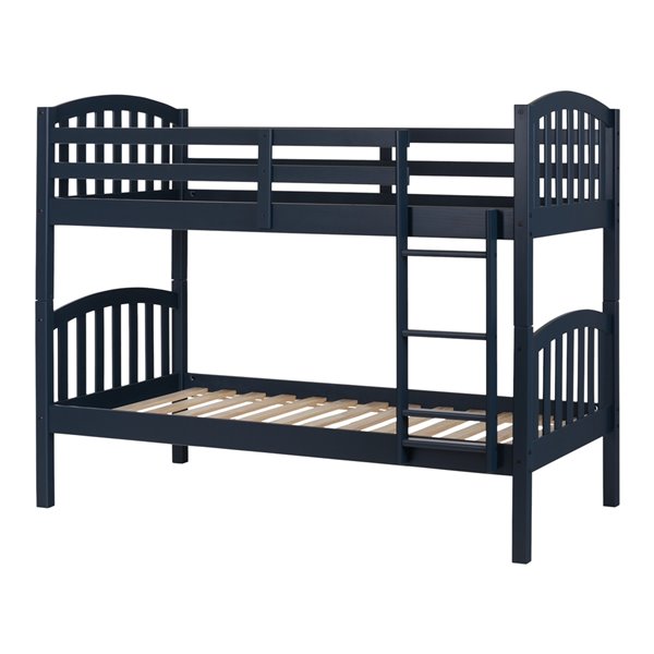 Twin Bunk Bed 11820, Navy Blue Bunk Beds Twin