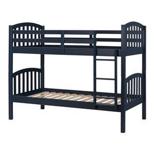 South Shore Furniture Summer Breeze Navy Blue Twin Over Twin Bunk Bed