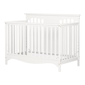 South Shore Furniture Savannah Convertible 2-in-1 Baby Crib - Pure White