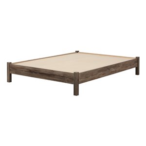 Lit plateforme à deux places Fynn de South Shore Furniture, chêne automnal