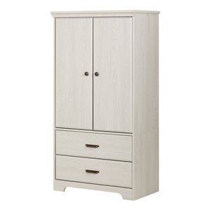 South Shore Furniture Versa 2-Door Armoire with Drawers - Winter Oak