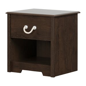 Table de chevet à 1 tiroir Aviron de South Shore Furniture, chêne brun