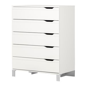 South Shore Furniture Kanagane Pure White 5-Drawer Standard Chest