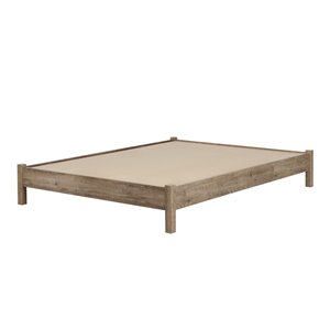 Lit plateforme à deux places Munich de South Shore Furniture, chêne vieilli