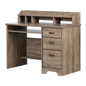 Table de poste de travail moderne/contemporain Versa de South Shore Furniture, 44,37 po, brun