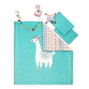 Ensemble de literie à deux places pour enfant DreamIt de South Shore Furniture, turquoise et rose, 6 pièces