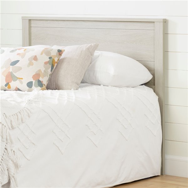 Tête de lit pour lit double Fynn de South Shore Furniture, chêne hivernal