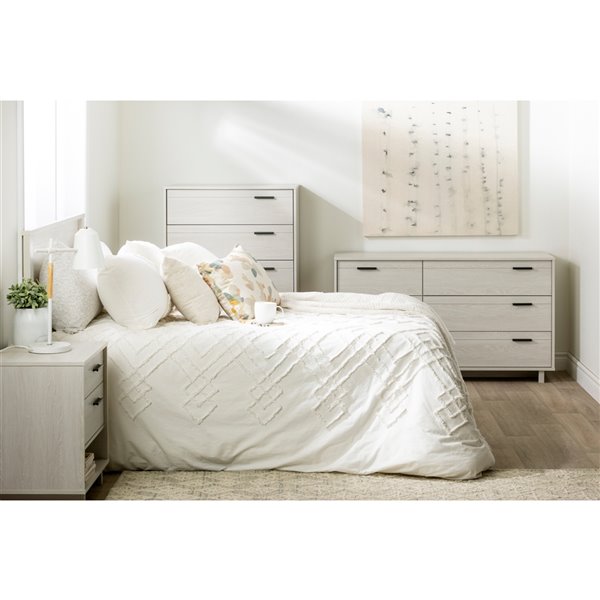 South Shore Fynn Gray Oak Full Headboard