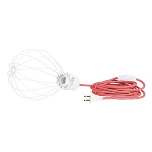 Luminaire suspendu standard avec abat-jour géométrique Plog-it de South Shore Furniture, blanc et rose