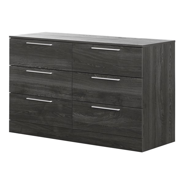 South Shore Furniture Step One Essential Grey Oak 6-drawer Double Dresser