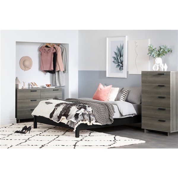 South S Furniture Cavalleri Grey, Wayfair Gravity 6 Drawer Double Dresser