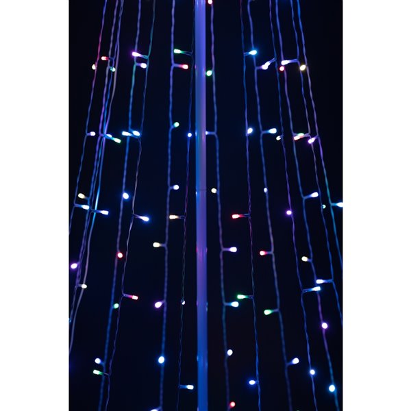 Hi-Line Gift Ltd. 1-Pack 82.67-in H Freestanding Christmas Tree Light Display with Colour Changing LED