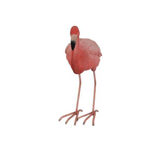 Hi-Line Gift Ltd. 20.5 H x 9-in W Pink Flamingo Resin Garden Statue