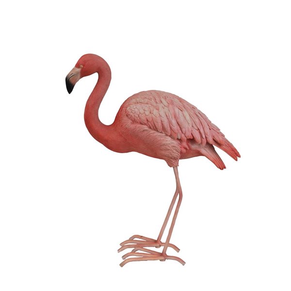Hi-Line Gift Ltd. 20.5 H x 9-in W Pink Flamingo Resin Garden Statue