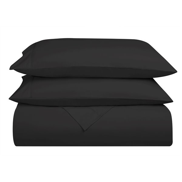 Swift Home Twin Microfibre 4-Piece Black Bed Sheets