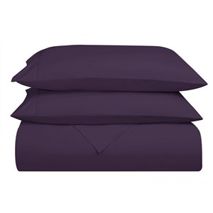 Ensemble de draps en microfibre Swift Home pour lit simple, mauve aubergine, 4 pièces