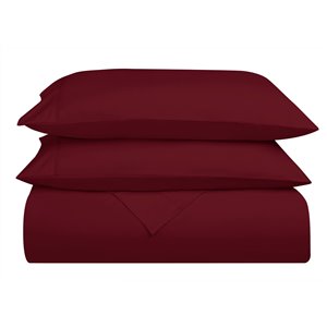 Ensemble de draps en microfibre Swift Home pour lit simple, bourgogne, 4 pièces