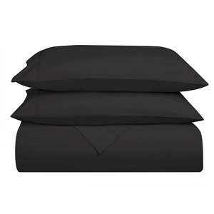Ensemble de draps en microfibre Swift Home pour lit double, noir, 4 pièces