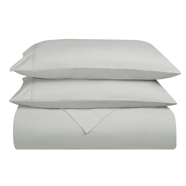 Swift Home Queen Microfibre 4-Piece Light Grey Bed Sheets