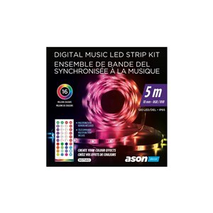 Bande lumineuse DEL synchronisée à la musique IP65 Ason Decor, 5 m
