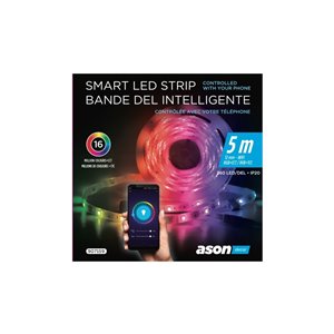 Bande lumineuse DEL ajustable RVB +CTC IP65 Ason Decor, 5 m