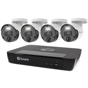 Swann Master 4K Ultra HD 8 Channel NVR Security System with 4 Cameras - White - SONVK-876804