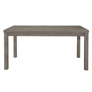 Table standard Bainbridge (30 po) rectangulaire, gris vieilli, avec base grise en bois de HomeTrend