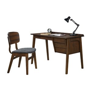Bureau d'écriture Calix, moderne/contemporain, gris, 47,25 po, par HomeTrend