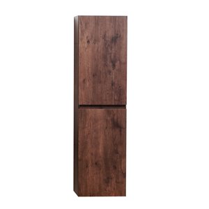 Akuaplus Ella Wall-Mounted Linen Cabinet with 2 Doors - Rosewood