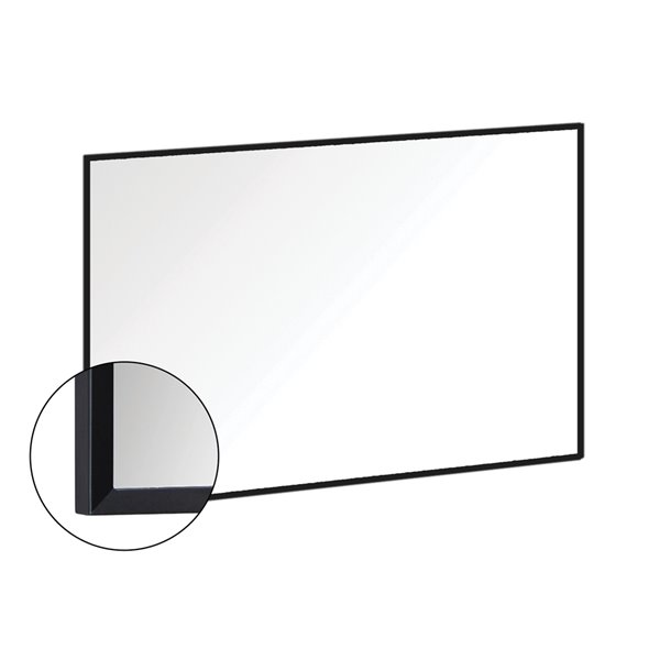 Miroir rectangulaire de akuaplus®®, 39 po x 28 po, noir mat