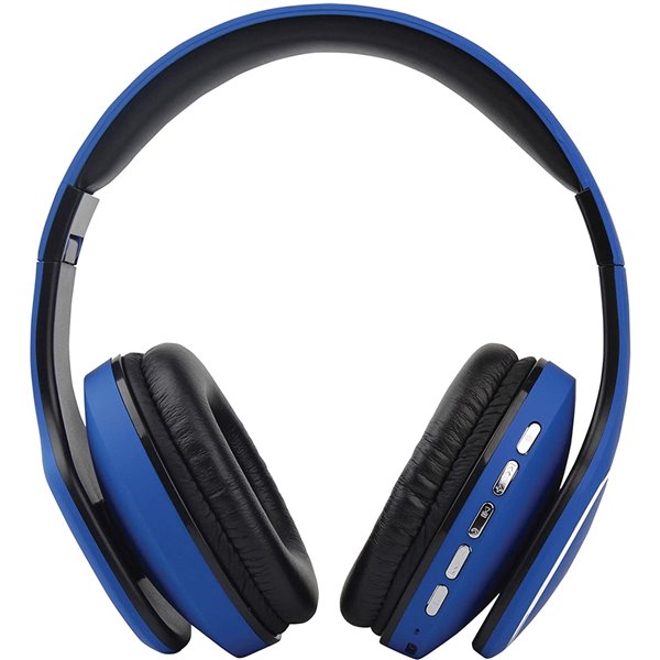 Écouteurs supra-auriculaires bleus de Volkano