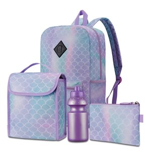 Sac à dos Mermaid Tail Series violet 11.61 po x 4.92 po x 16.73 po de Quest