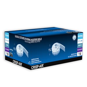 Crisp-Air 1 1/4-in 120-Gauge 15-Degree Electro-Galvanized Steel Collated Roofing Nails 7200/pk