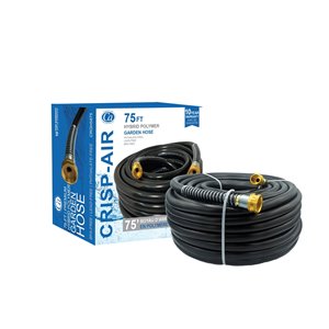 Crisp-Air 5/8-in x 25-ft Light-Duty Kink-Free Hybrid Polymer Black Standard Hose