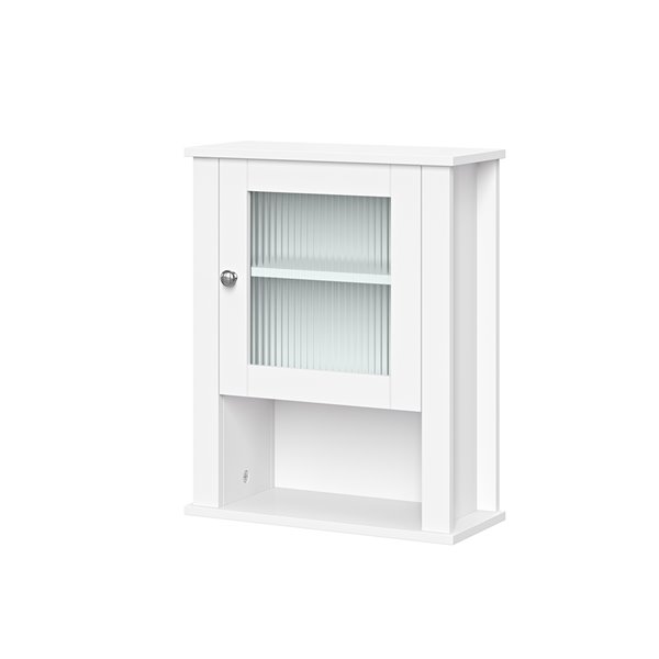 RiverRidge Home Prescott 16.5-in W x 20.25-in H x 7.06-in D White Bathroom Wall Cabinet