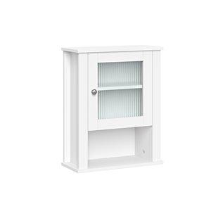 RiverRidge Home Prescott 16.5-in W x 20.25-in H x 7.06-in D White Bathroom Wall Cabinet