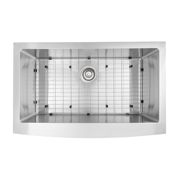 Presenza Drop-in or Undermount 20.75-in x 32.87-in Stainless Steel Single Basin Kitchen Sink