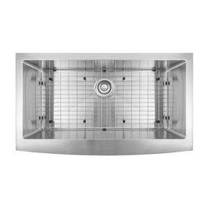 Presenza Drop-in or Undermount 20.75-in x 35.87-in Stainless Steel Single Basin Kitchen Sink