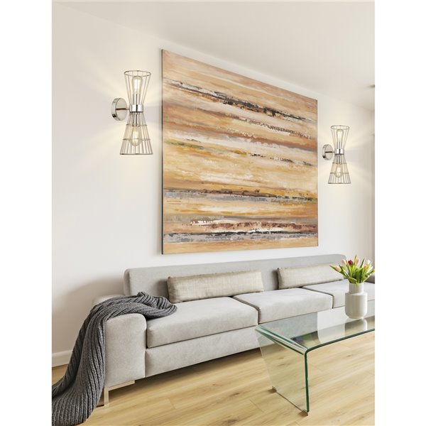 Z-Lite Alito 2- Light Wall Sconce - Polished Nickel