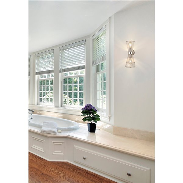 Z-Lite Alito 2- Light Wall Sconce - Polished Nickel