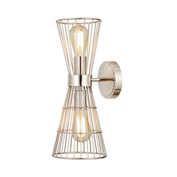 Z-Lite Alito 2- Light Wall Sconce - Polished Nickel